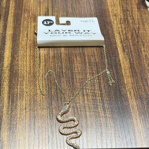 Rue21 Gold and Silver Snake Necklace